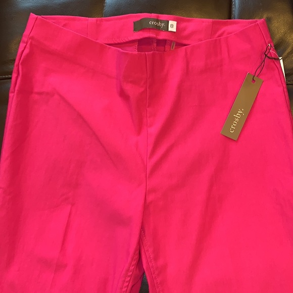 HOT PINK CROP PANTS - Picture 2 of 4